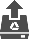 google,drive,upload,black icon