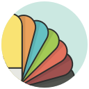 color, colors, fan, pallet, pantone svg vector icon