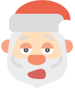 christmas, father christmas, santa, tired, xmas svg vector icon