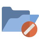 open,folder,cancel icon
