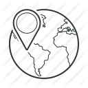 earth, gps, location, map, marker, navigation, pin icon