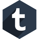 hexagon, media, shadow, social, tumblr svg vector icon