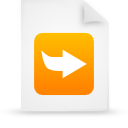 document, file, orange, paper icon