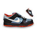 nike,dunk,black,blue icon