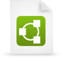 document, file, green, paper icon