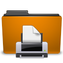 orange,folder,print,printer icon