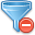 delete, filter icon