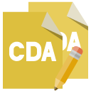 file,format,cda,pencil icon