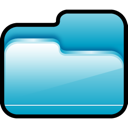 blue, folder, open icon