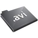 avi,grey,video icon