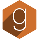goodread, hexagon, media, shadow, social svg vector icon