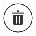 bin, delete, recycle, remove, trash icon