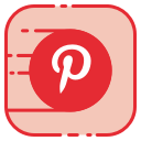 logo, media, pinterest, social svg vector icon