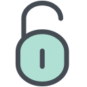 general, office, open padlock, safety, unlock, unlock padlock, unlocking svg vector icon