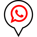 pin, social, whatsapp svg vector icon