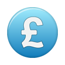 blue, currency, pound icon