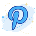 media, pintrest, social svg vector icon