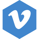 hexagon, media, social, vimeo svg vector icon