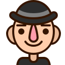 emoji, emot, glad, happy, man, smile, smiley svg vector icon