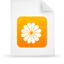 document, file, orange, paper icon