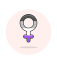 asexual, female, sign svg vector icon