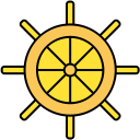 boat, ship, ship wheel, wheel svg vector icon