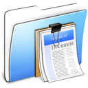 aqua, documents, folder, smooth icon