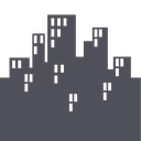 buildings, city, skyline, tourism, tourist icon