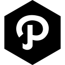 hexagon, media, path, social svg vector icon