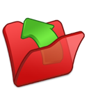 folder, parent, red icon