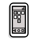 computer, device, iphone, phone, smartphone, talk, technology svg vector icon