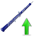 oboe,oboe up,up,instrument,ascend,rise,ascending,upload,increase icon