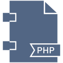 document, extension, file, php, type svg vector icon