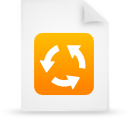 document, file, orange, paper icon