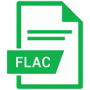 document, extension, file, flac svg vector icon