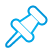basic, blue, pin icon