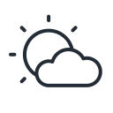 cloud, cloudy, sun, weather svg vector icon