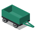 farm, front, rural, trailer, vehicle svg vector icon