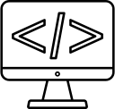 coding, computer, desktop, error, hacker, hacking, imac svg vector icon