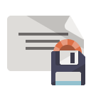 certificate,diskette icon