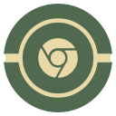 chrome, media, social, vintage svg vector icon