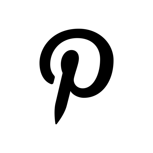 pinterest,black icon