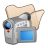 folder,beige,video icon