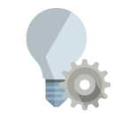ligthbulb,off,gear icon