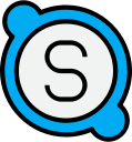 logo, media, skype, social svg vector icon