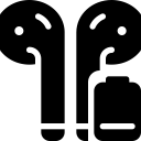 airpods, battery, low svg vector icon
