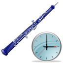 oboe,clock,instrument,alarm,time,history,alarm clock icon