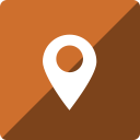 gloss, location, media, social, square svg vector icon