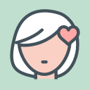 avatar, girl svg vector icon