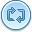 control,repeat,blue icon